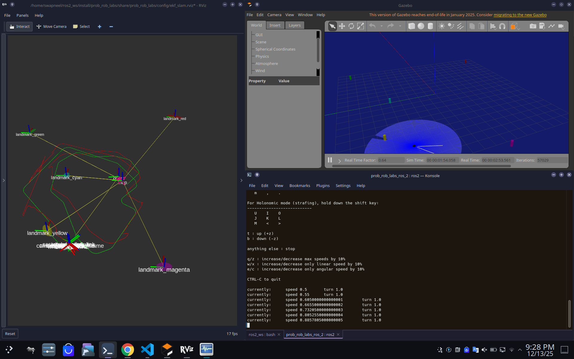 EKF SLAM with Trajectory Overlay